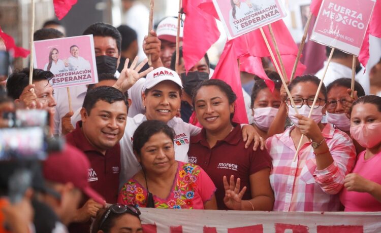 Mara Lezama fue cálidamente recibida por los habitantes de Felipe Carrillo Puerto.