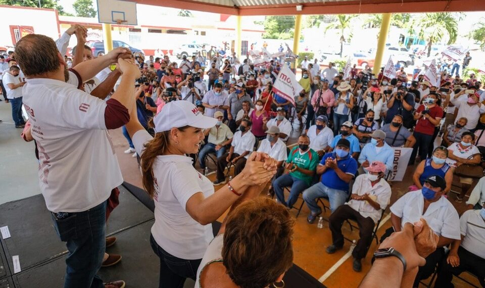 Los habitantes de Kantunilkin manifestaron su respaldo a la abanderada de "Juntos Hacemos Historia".