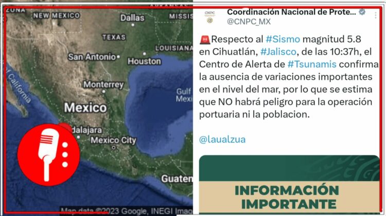 Imágenes: @SSNMéxico y @CNPC_MX