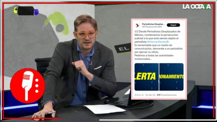Hernán Gómez Bruera. Foto: La octava/Facebook | Captura de pantalla: X/@PDesplazadosMX
