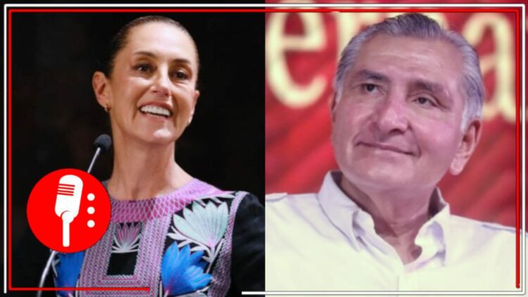 Claudia Sheinbaum y Adán Augusto López Hernández. Fotos: Cuartoscuro y Segob