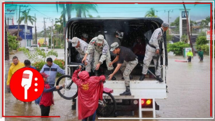 Sedena y Guardia Nacional atienden a damnificados en albergues de Acapulco tras el paso de “John”