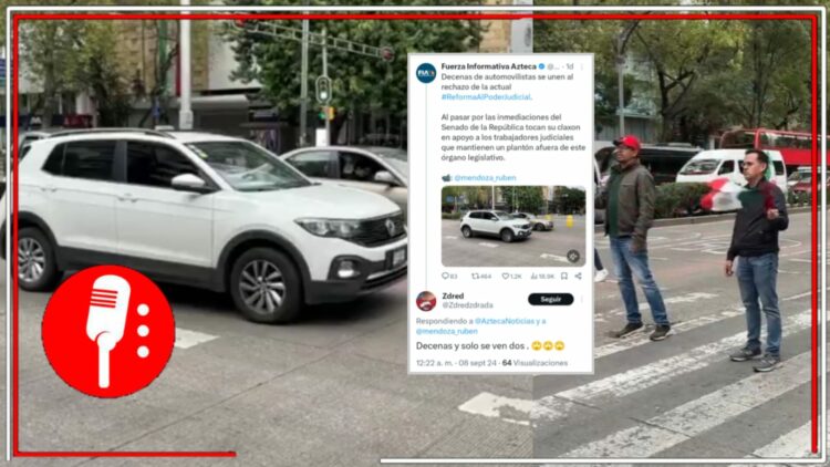 Capturas de video. Vía Azteca Noticias. Captura de pantalla X.